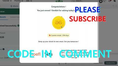 GFG POTD 19/06/2025 IN C++ MOST IMPORTANT INFORMATION | CODE IN COMMENT #geeksforgeeks #gfg #potd