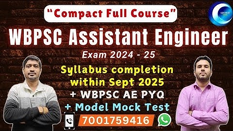Compact Full Course for WBPSC Assistant Engineer || PSC AE 2024 - 2025 || Centroid Civil