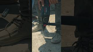 Drilling for Solar Installation with high grade anchor bolt and Hilti chemical. #mandsaur_solar