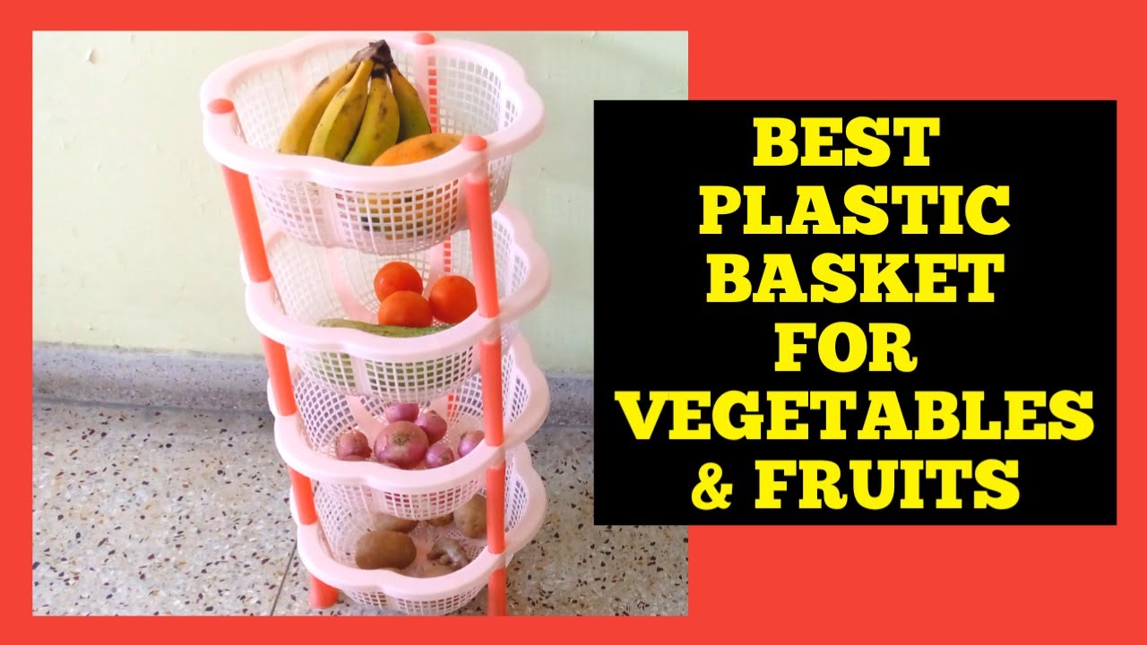 Kitchen Vegetable Fruits Plastic Storage Basket Home Use Small