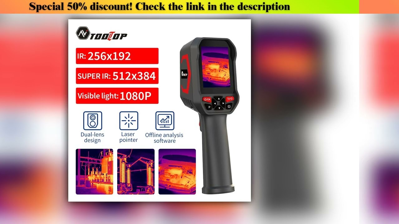 Unboxing TOOLTOP Super IR 512x384 Thermal Camera Infrared Visible Thermal Imager 256*192 Sensor Real