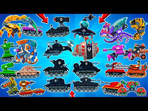 ВСЕ 9 БОССОВ СРАЖАЮТСЯ и ПОБЕЖДАЮТ ПРОТИВ ВСЕХ ТАНКОВ! Игра про Танки - Hills of Steel