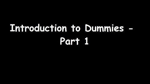 Dummy Variables - Introduction- Part 1