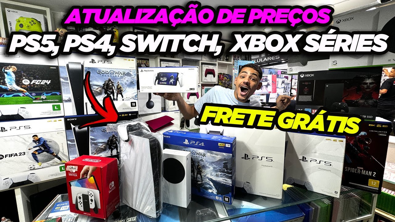 ATUALIZAÇÃO DE PREÇOS PS5, PS4, XBOX SERIES e SWITCH! BATALHA DOS PREÇOS -  REI GAMES SANTA EFIGÊNIA 