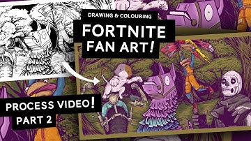 FORTNITE - Fan Art - Loading Screen Concept - Timelapse Part 2