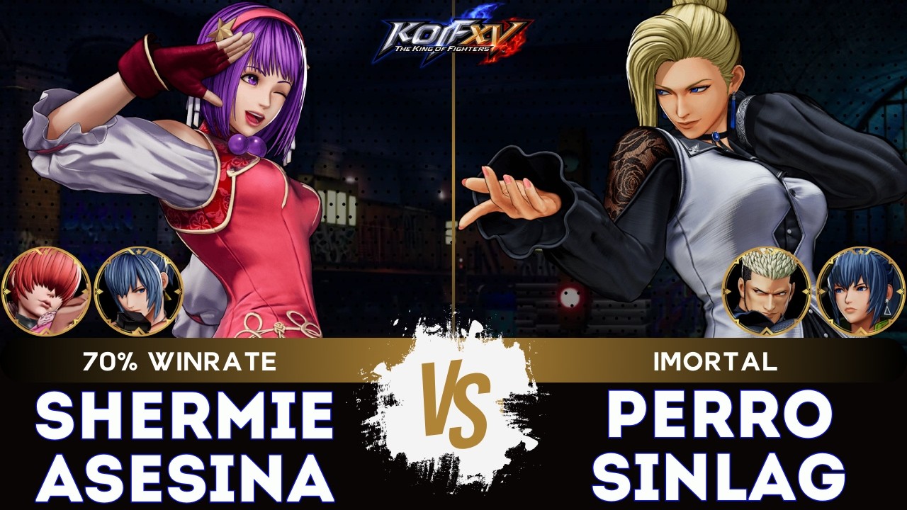 KOF XV ▰ SHERMIE ASESINA (Athena/Shermie/Leona) 🆚 PERROSINLAG (Mature/Goenitz/Leona) 🎞️Replay Match