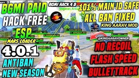BGMI 4.1 HACK LOADER FREE || 4.1 UPDATE LOADER  FULL SAFE ID BAN