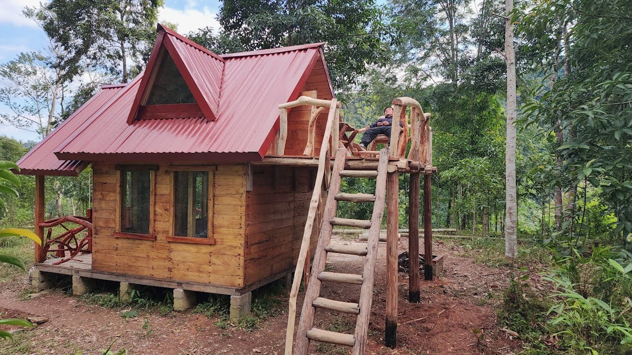 video: 3 years of building a house and walking alone in the forest ...
