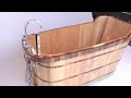 ALFI brand AB1148 59&#39;&#39; Free Standing Wooden Bathtub with Tub Filler | KitchenSource.com