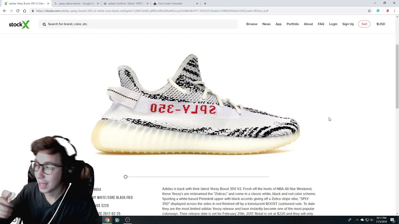 yeezy zebra restock stock numbers