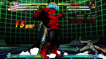 Hulk Combo - 956k damage - 1 meter - Marvel vs Capcom 3