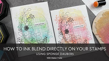 How To Ink Blend Directly On Stamps | Eclipse Technique With Oval Dies | Maker Forte Color Hive Inks
