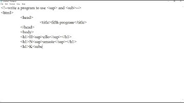 learn html programs(5 program) Superscript and Subscript