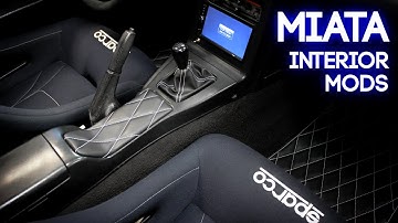 Miata Interior Modifications | Diamond Stitching, Touch Screen Head Unit, and more!