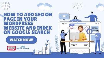 How to add seo on page in your wordpress website and index on google search