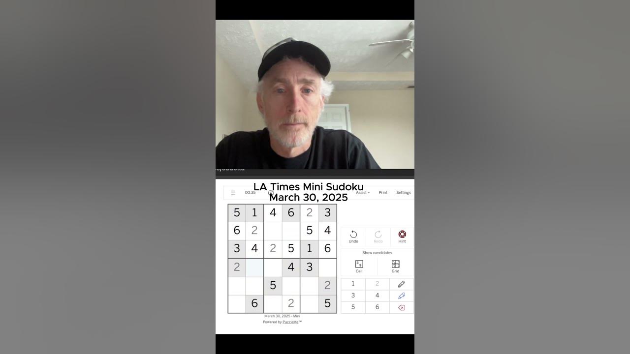 🧩 QUICK SOLVE LA Times Mini Sudoku Puzzle 🧩 [March 30, 2025] Chill