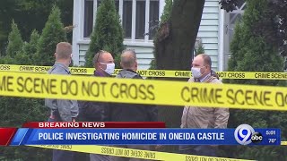 Police investigating a homicide in Oneida Castle