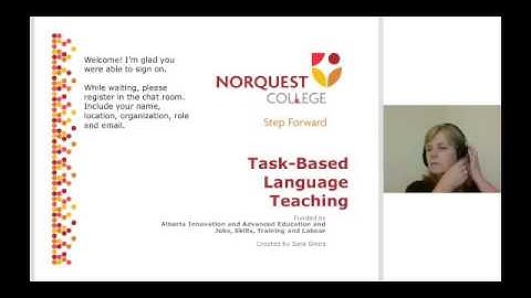 Task Based Language Teaching Webinar Part 1