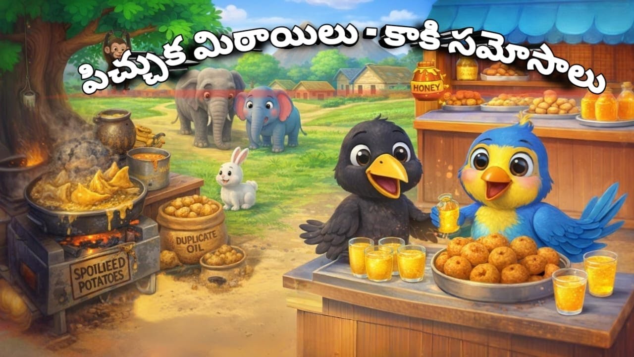 పిచ్చుక మిఠాయిలు - కాకి సమోసాలు #birds #cartoonforkids #birdstory