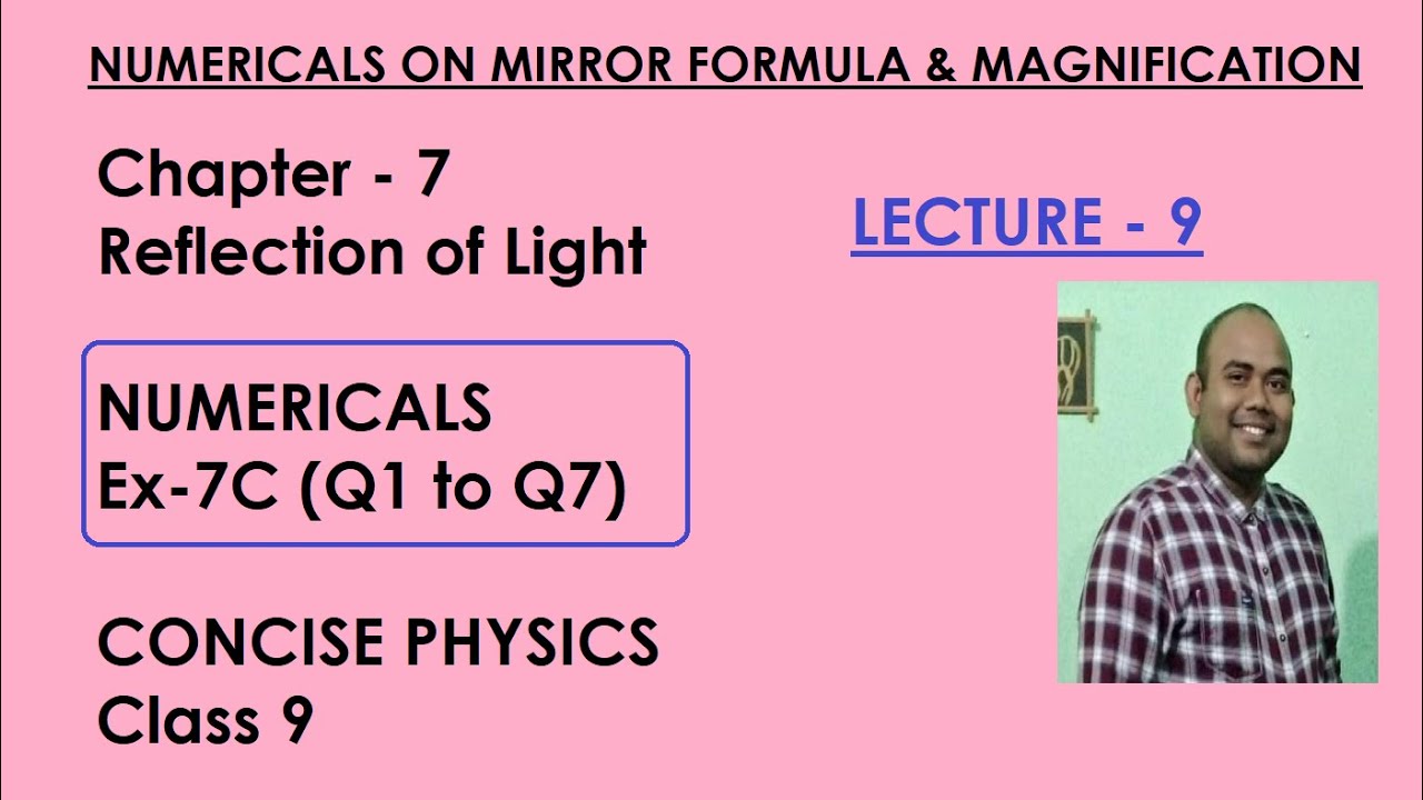 Numericals on Mirror Formula and Magnification | Ex-7C (Q1 to Q7) from ...