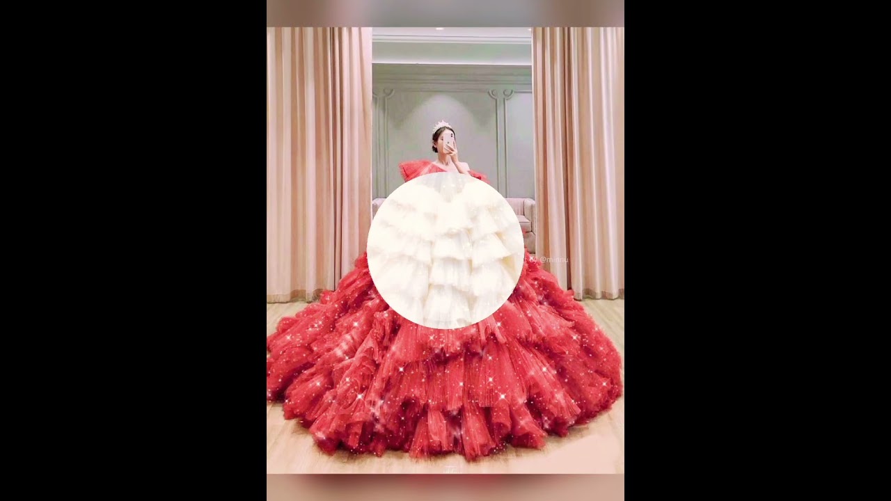 latest beautiful❤✨ princess lenga gown design for women girls 😍🤗😛.