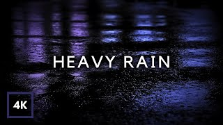 Heavy Rain at Night to Sleep Fast & Sleep Deep. Rainstorm in Parking Lot for Insomnia Relief