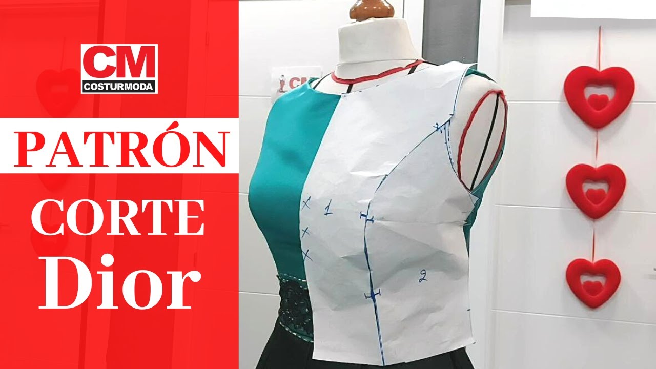 👗Cómo HACER el PATRÓN del CORTE DIOR 😍