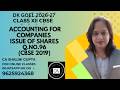 Class 12 Accounts Chapter 6 Accounting for companies-Issue of Shares Q96 | DK Goel 2026-27