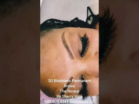 3D bladeless brows — the reveal, by expert artist Sherry Hale