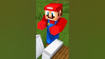 HELP Mario Break Bedrock vs JJ & Mikey - MAIZEN Minecraft Animation #shorts​