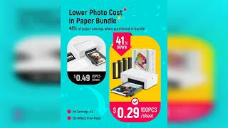 Review: Liene M100 4x6&#39;&#39; Photo Printer, Phone Printer 100 Sheets &amp; 3 Cartridges, Full-Color Ph...