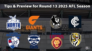 TIPS AFL Round 13 2025 Preview & Summary of Brownlow Votes after Round 12 Video #afl #footie  #sport