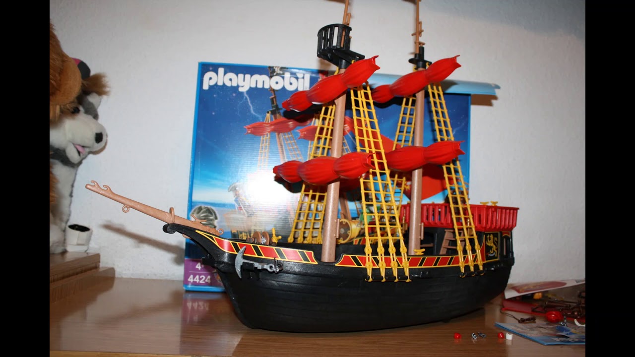 Playmobil figurine capitaine pirate bateau navire équipage trésor