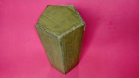 Como fazer um prisma pentagonal | Sólidos geométricos | Poliedro