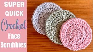 SUPER EASY CROCHET FACE SCRUBBIES BEGINNER PATTERN QUICK SCRAP BUSTER MAKE