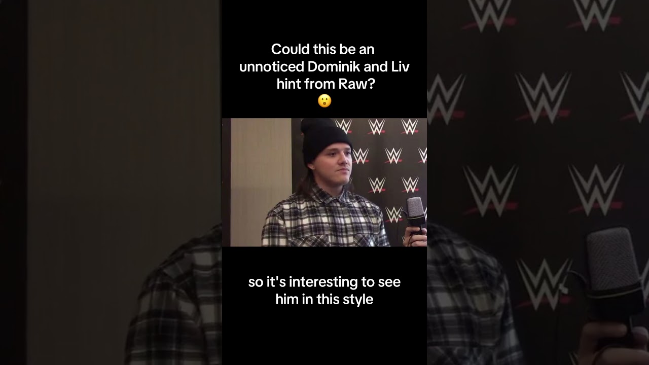 Could be the this be a missed Dominik and Liv hint from Raw? #dominikmysterio #livmorganwwe #wwe