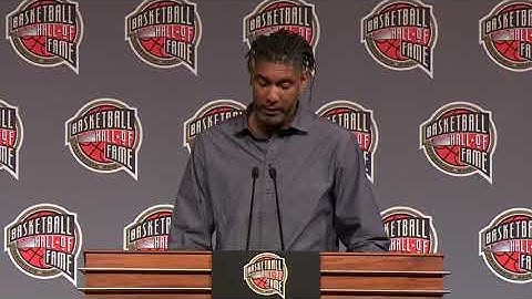 Tim Duncan reflects on playing against Kobe Bryant  at the Naismith Hall of Fame press conference