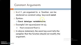 Inline function,define functions using default, constant arguments, function overloading