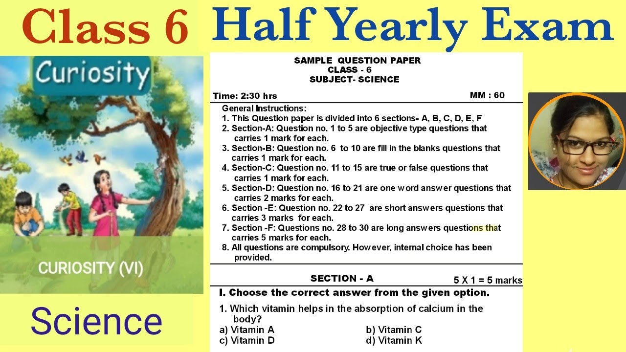 Class 6 Science | Half Yearly Exam | Sample  Paper with Solutions | 2025-2026 | NCERT 