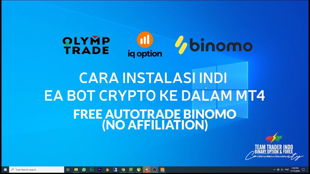 EA BIBOT CRYPTO KE MT4 TRADING WITH BINOMO - YouTube