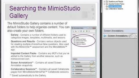 Searching MimioStudio Gallery 3min46sec