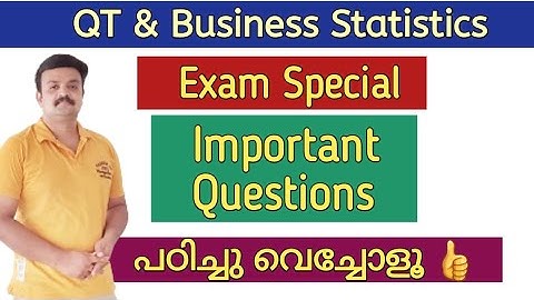Quantitative Techniques for business important questions