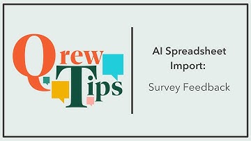 AI-spreadsheet importeren: enquêtefeedback | QrewTip