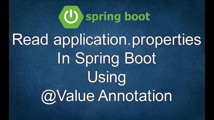 Read application.properties File In Spring Boot Using @Value Annotation