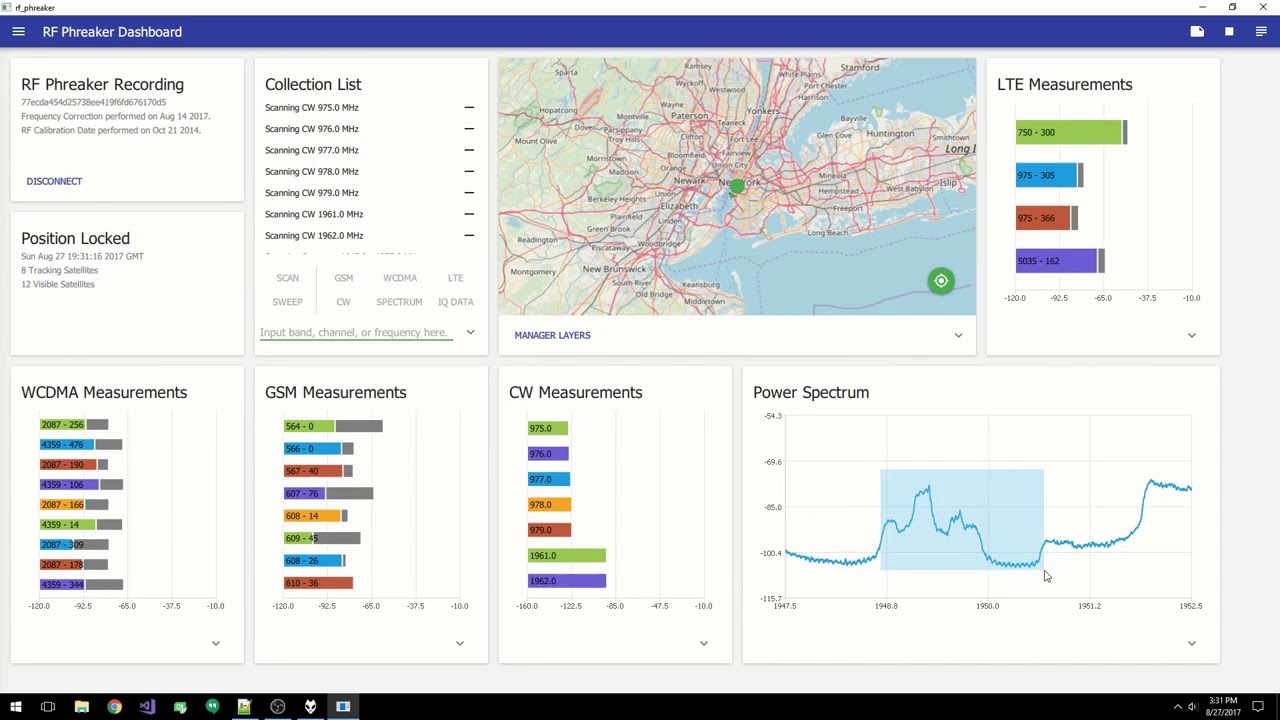 LTE FDD TDD,WCDMA,GSM Scanner software Overview. - YouTube