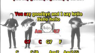 Hello Goodbye Beatles best karaoke instrumental lyrics chords cover