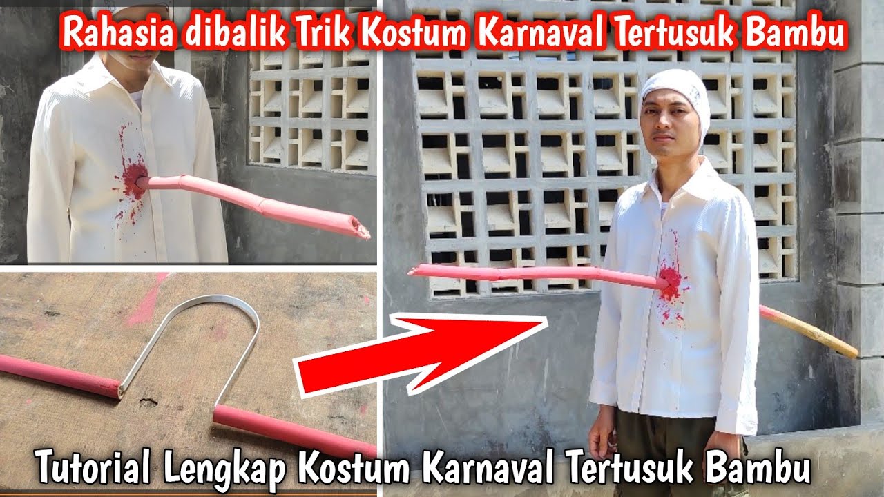 Tutorial membuat kostum karnaval tertusuk bambu unik | #kostumkarnaval #karnaval #costumeideas
