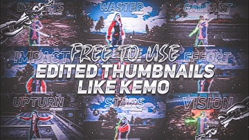 Free To Use Edited thumbnails Like @KemO || Pubg & Bgmi  Thumbnail pack