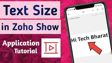 How to Increase Or Decrease Text Size on Zoho Show App