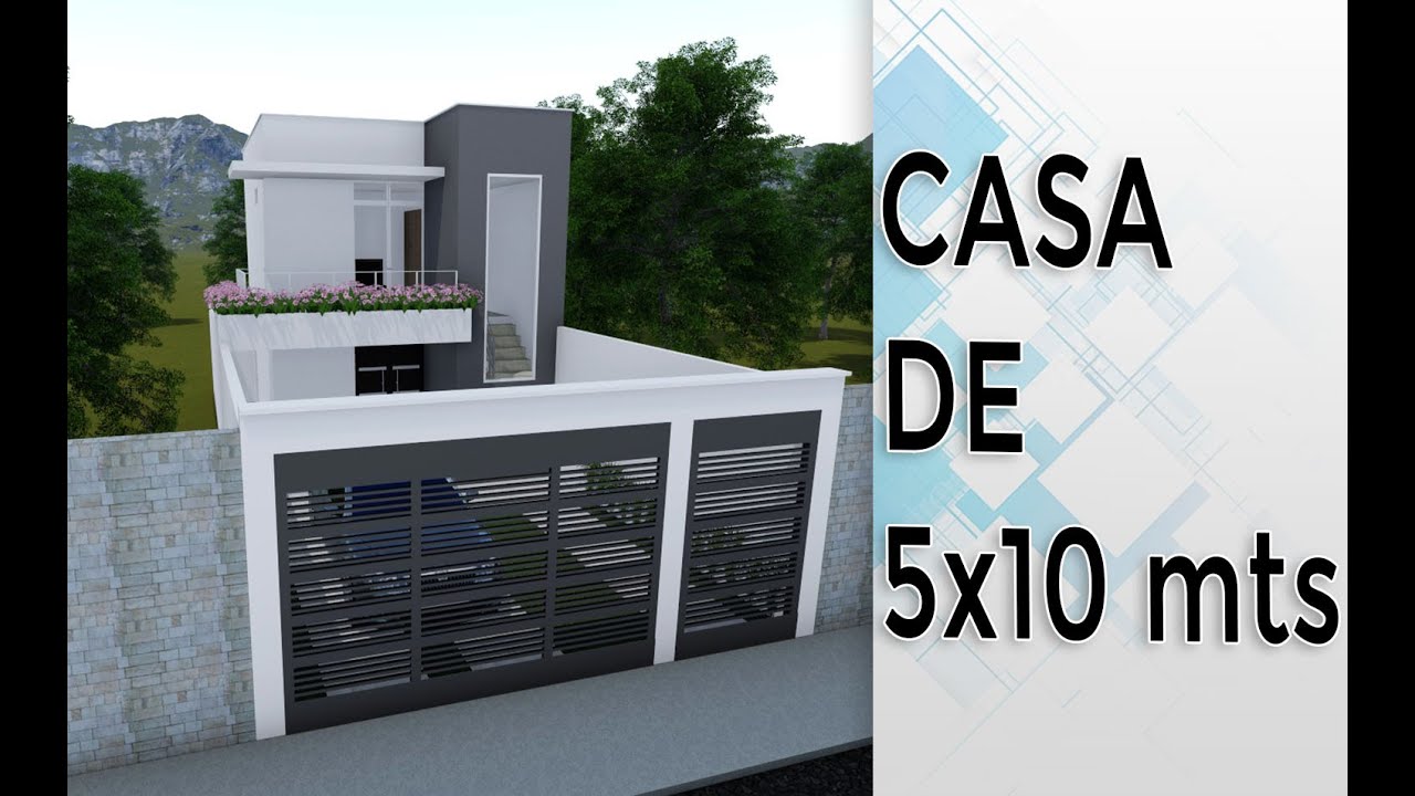 Casa Pequeña de 5x10, con Piscina!! - YouTube